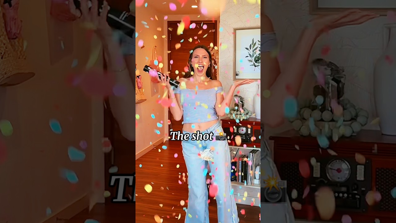 It was worth getting my apartment covered in confetti for this shot 🤣🎉