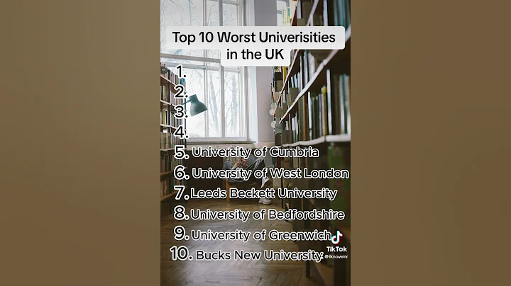 Top 10 worst universities in the UK