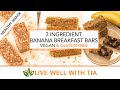 3 Ingredient recipe | Banana Breakfast Bar | Vegan & Gluten Free