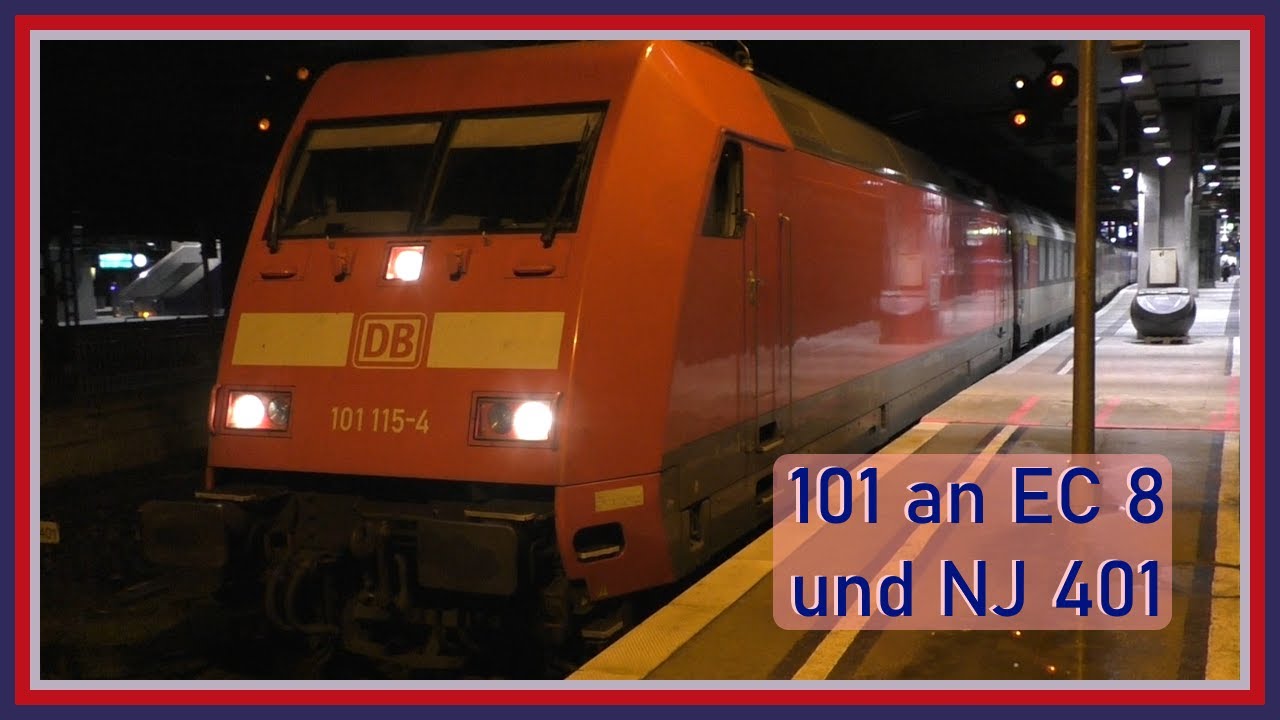 Die Baureihe 101 an zwei internationalen Zügen am Abend - Traffic Hamburg