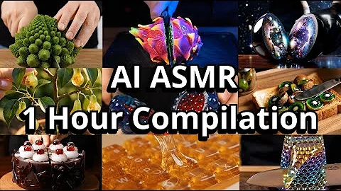 1 Hour of Satisfying AI ASMR | Glass Fruit, Honeycomb, Lava, Planets, Glass Fruit on Toast and More!