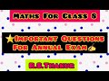 Class 8 Maths | Important Question For Annual Exam #maths #exam