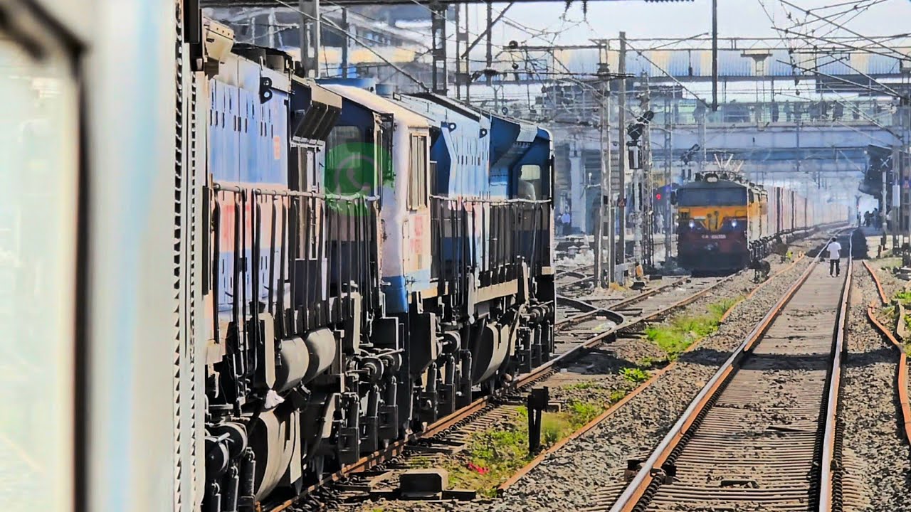 40279 KJM WDP-4D IN CAB-2 FORWARD+40455 KJM WDP-4D TWINS HAULING 16588 BIKANER YESVANTPUR EXPRESS 
