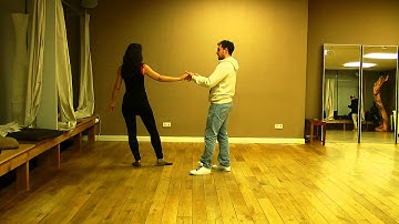 Learn brazilian zouk. Intermediate. 30.03.15. Opening to the left and transfering the weight