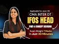 CMA Inter June - 2026 Direct Tax (Income Tax) Revision l Shilpi Jain - Ch - IFOS Head