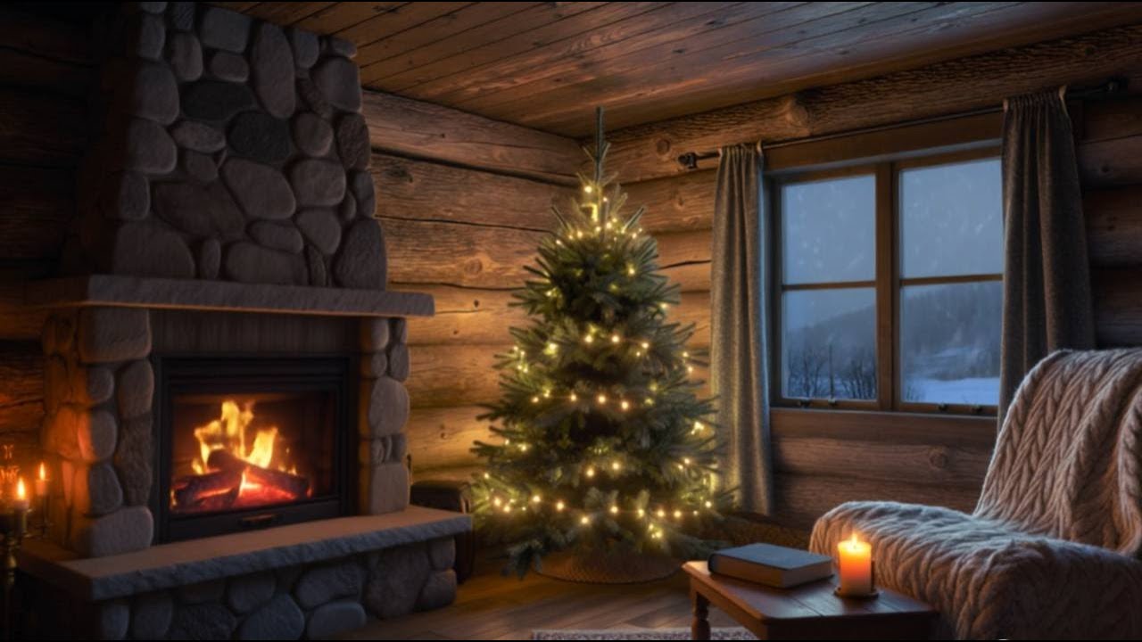 🔥Warm Fireplace 2026🔥Relaxing Piano Music & Crackling Fire in a Cozy Winter Cabin at Night