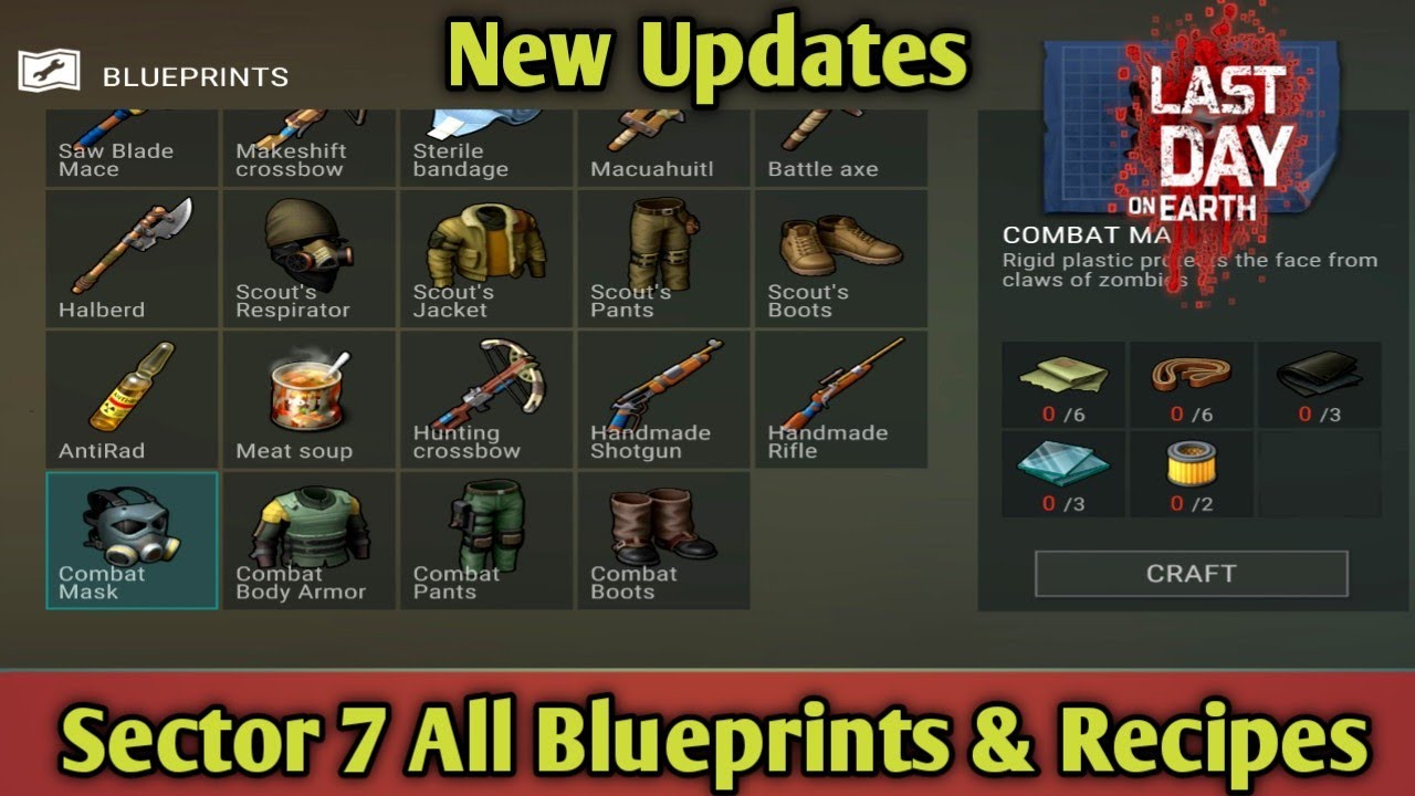 All Blueprints in Sector 7 Ldoe - Blueprint Crafting Recipes Sector 7