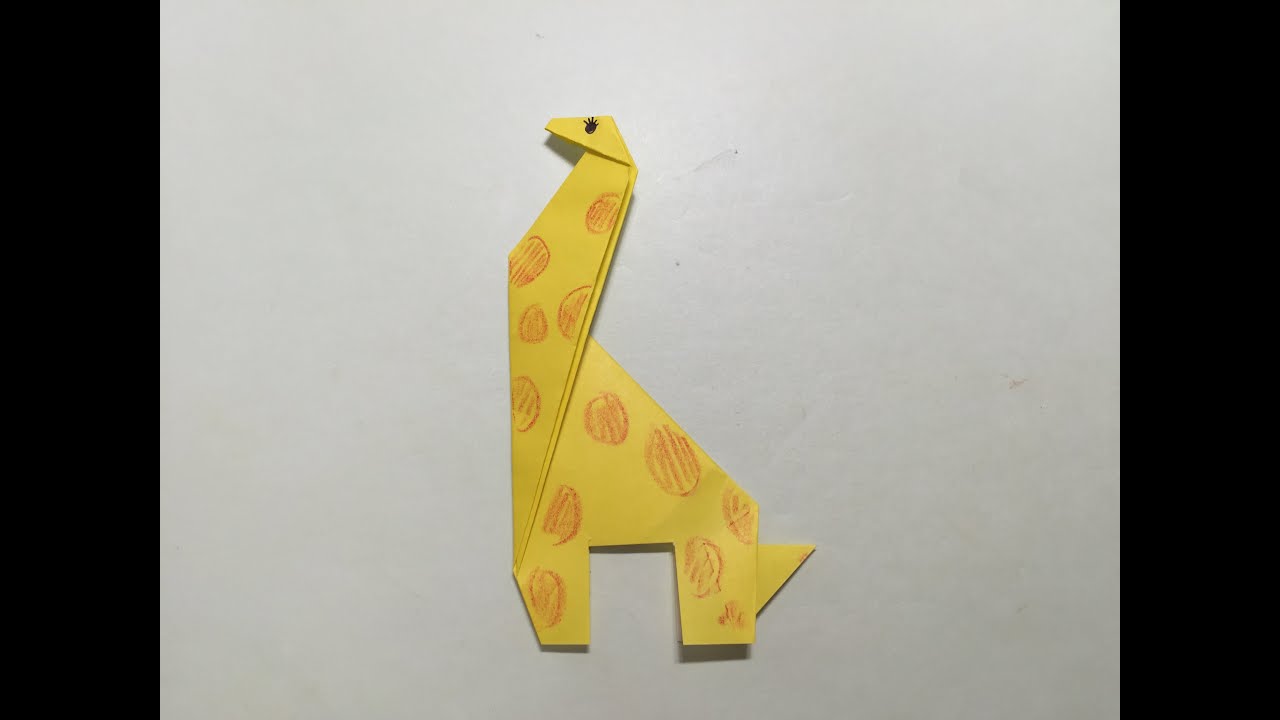 折り紙ランド Vol 445 キリンの折り方 Ver 1 Origami How To Fold A Giraffe Ver 1 Youtube