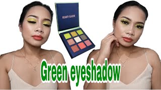 Green eyeshadow makeup tutorial|Beauty glazed eyeshadow pallete|?