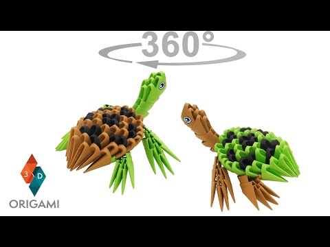 3D Origami - Turtles - 360°