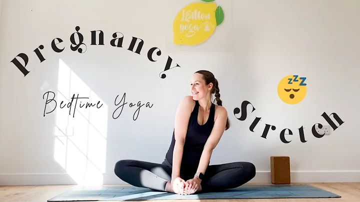 PRENATAL Yoga Stretches For BETTER SLEEP! | Bedtime Pregnancy Yoga Stretches | Sleep Better thumbnail