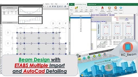 Design of Beam with ETABS Import and CAD Details