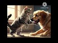 dog and cat fight