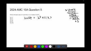 2024 AMC 10A problem 5 solution