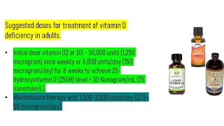 treatment of vitamin D deficiency