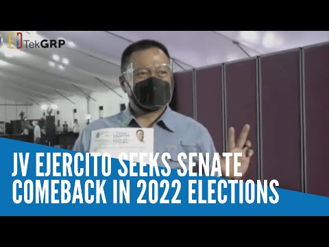 JV Ejercito seeks Senate comeback in 2022 elections