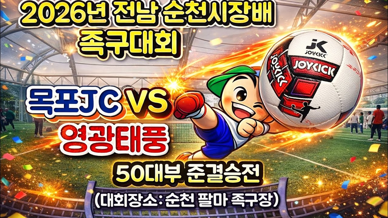[50대부]💥목포JC VS 영광태풍 💥2026년 전남 순천시장배 족구대회