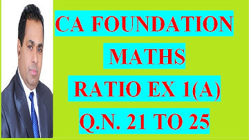 RATIO CLASS 5 FOR CA FOUNDATION COURSE  BUSINESS MATH BY H L GUPTA