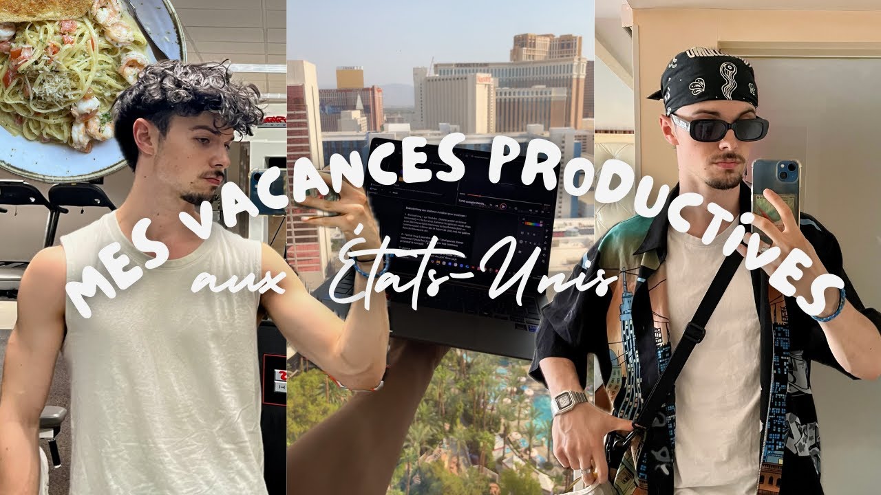 Mes VACANCES PRODUCTIVES aux USA : partenariats, montages, sport, dessin... I vlog