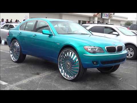 kandy-teal-bmw-745-on-30"-dub-swyrls---orlando-classics-2013