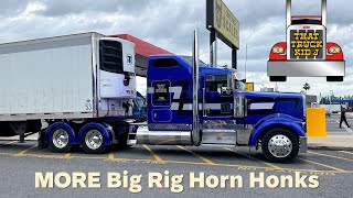 Big rig and semi truck horn honks at the 75 Chrome Shop with AIR HORNS