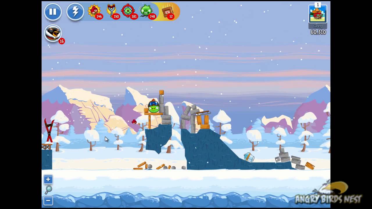 Angry Birds Friends Winter Tournament IV Level 1 Day 1 Week 32 - Dec 24th 2012 - Facebook