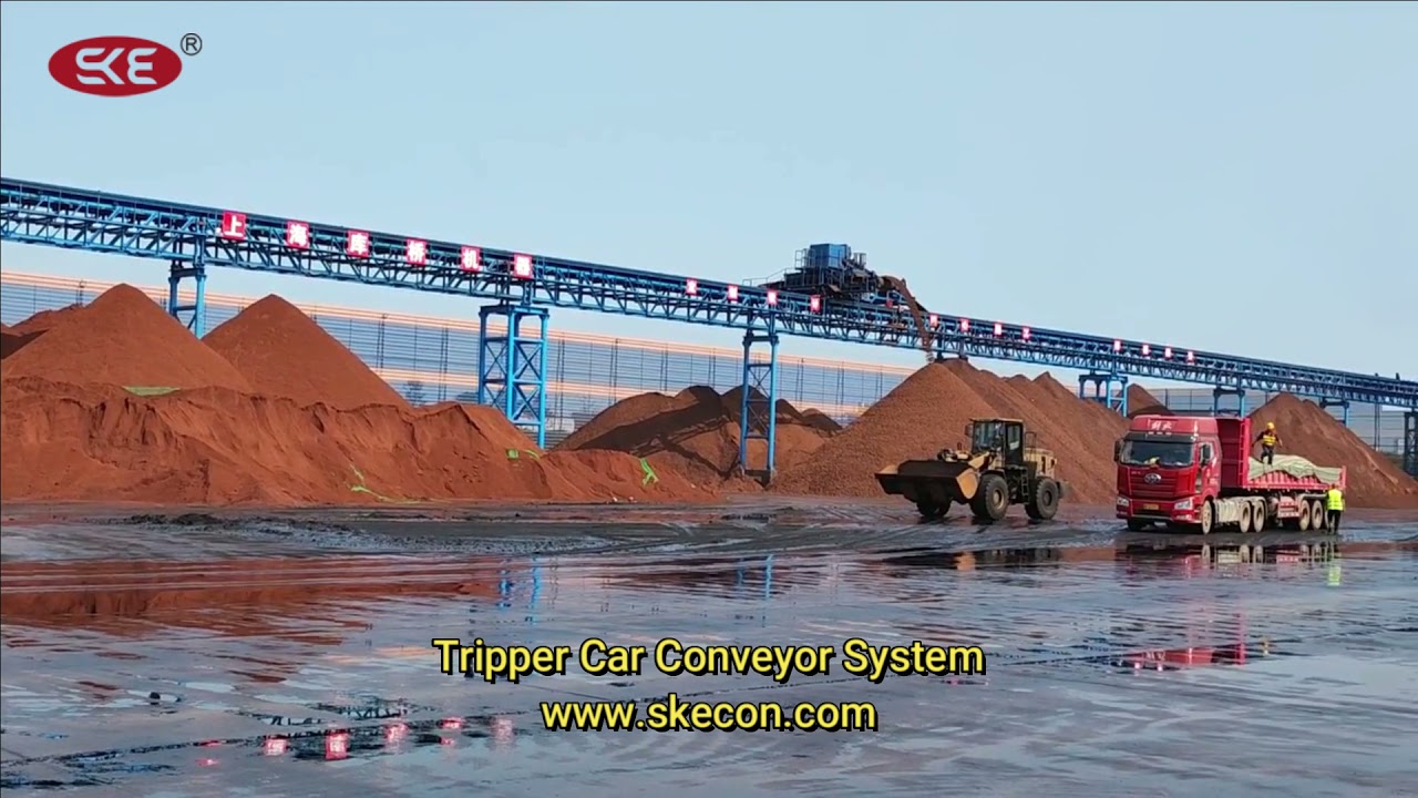 Tripper Car Conveyor System for Bulk Materials Handling YouTube
