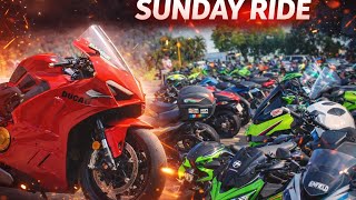 Sunday Ride to Azad Hind Dhaba 💥 Bike Meetup 🥶 #bike #video
