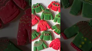 Christmas Sweater Cookie | Ugly Sweater Cookie | Christmas Jumper Cookie #cookiedecorating #cookies