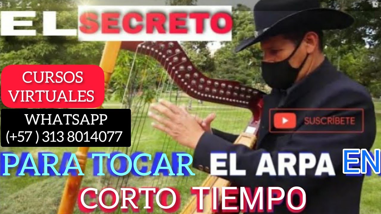 SECRETO(#1) tutorial,EL ARPA Y TODAS SUS POSICIONES,CURSOS ONLINE 📲(+57 ) 313 8014077 arpa paso a