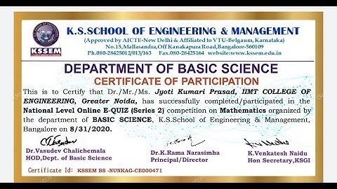 National level online quiz on basic Mathematics |Online quiz with free certificate on Maths