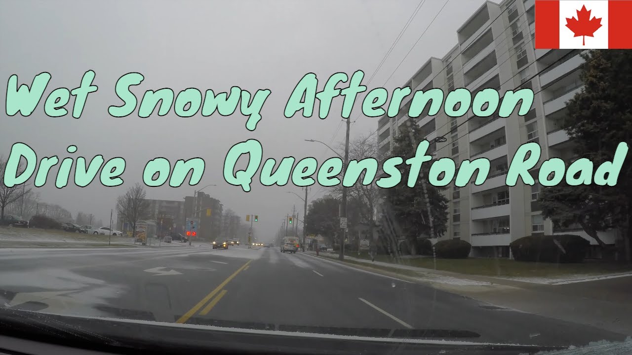 Wet Snow Afternoon drive from Starsky to Queenston Road in Stoney Creek