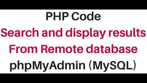 PHP search data MySQL (phpMyAdmin 4.0) database display records