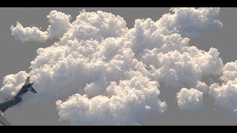 The plane passes through dynamic cloud cover. Houdini hip