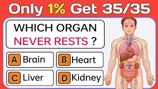 35 Basic Human Body Questions to Test Your Knowledge 😀 | Anatomy Quiz 