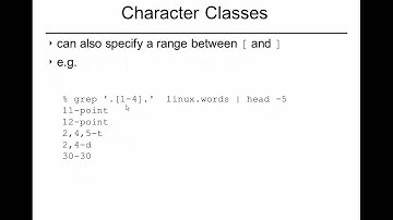2013 10 1    Regular Expressions 6 Character Class Metacharacters