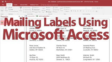How to Create Mailing Labels Using Microsoft Access.