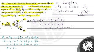 Find the current flowing through the resistance \( R_{1} \) of the circuit shown in Fig. \( 3.48...