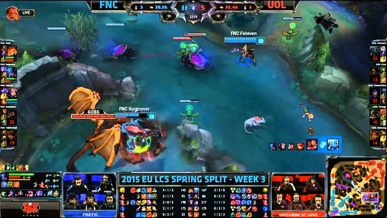 Insane Drake Fight Yellowstar Annie Tibbers Engage 5 for 2 - FNC vs UOL Game 1 (EU LCS Spring 2015)