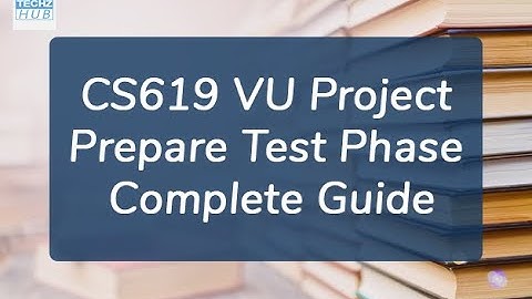 CS619 VU Project | How to prepare Test Phase Complete Guide