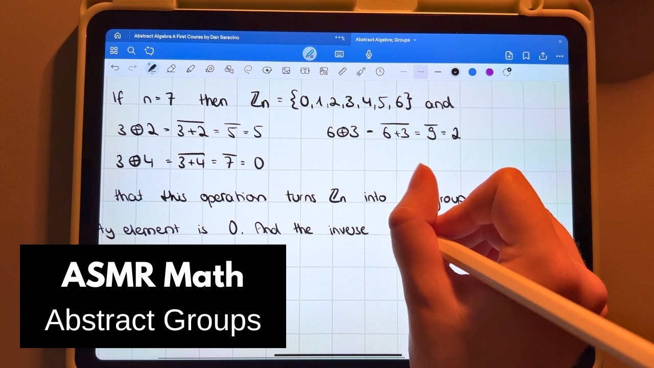 ASMR Math: Finite Groups | Abstract Algebra | iPad writing | whispering