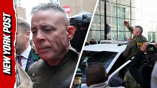 Protesters Harass Border Patrol Commander Greg Bovino as he Leaves Court