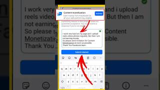 Content Monetization Submit Interest Form🤩 Submit your interest form for content monetization #short