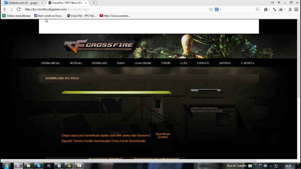 como criar uma conta no crossfire - YouTube