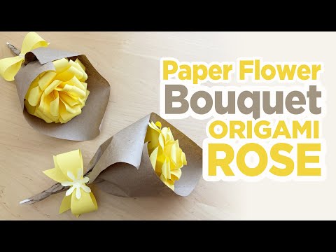How to Make Paper Flower Bouquet | Origami Rose | Paper Rose Bouquet