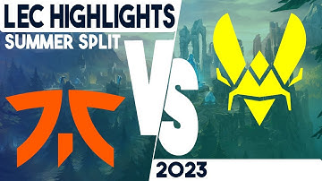 FNC vs VIT Highlights  | LEC Summer 2023 Week 2 Day 3 | Fnatic vs Vitality