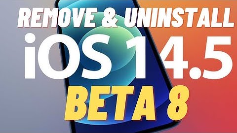 How To Uninstall iOS 14.5 Beta 8 From iPhone & iPad !! Remove iOS 14.5 Beta 8 From iPhone & iPad