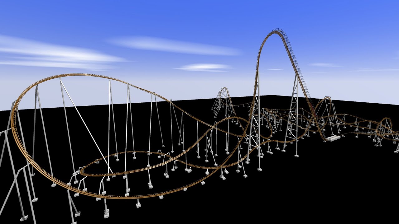 Intamin Giga Coaster with Inversions | Ultimate Coaster 2 | G Force ...