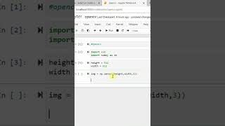 Creating a black image in Open cv