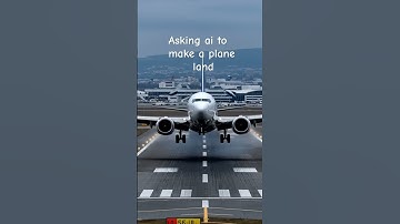 Asking  ai to make a video of a plane landing #aviation #ai